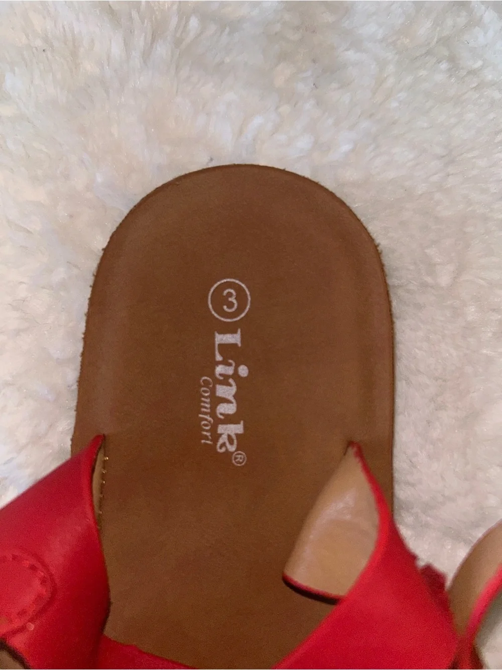 Girls' Red rhinestone Braided Strap Sandals